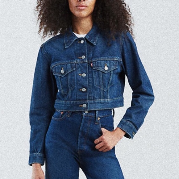 wrangler cropped denim jacket